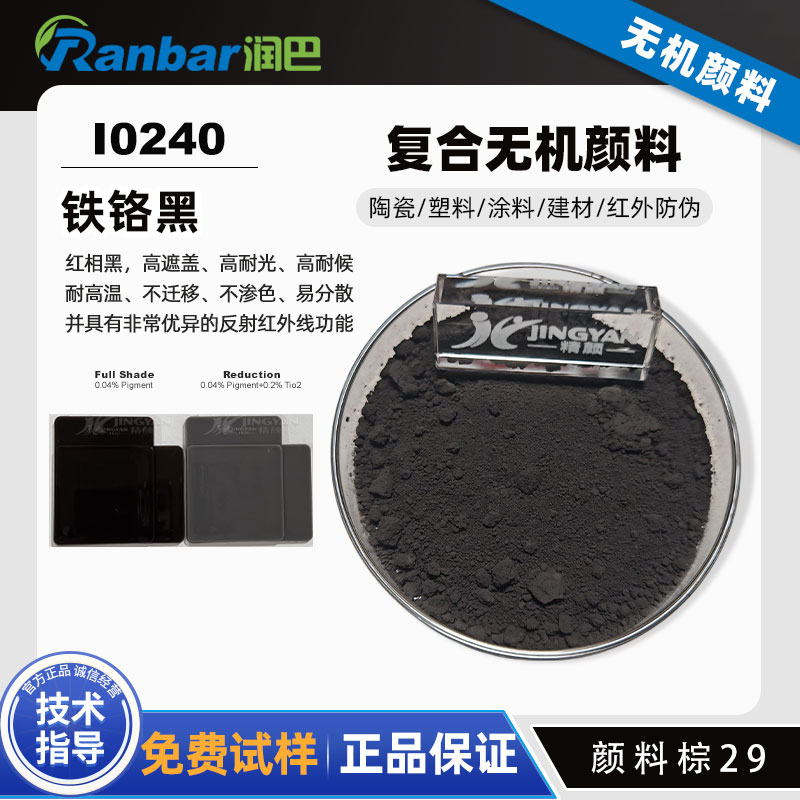 潤(rùn)巴I0240鐵鉻黑顏料 | 耐高溫高紅外反射顏料棕29(P.Br.29)